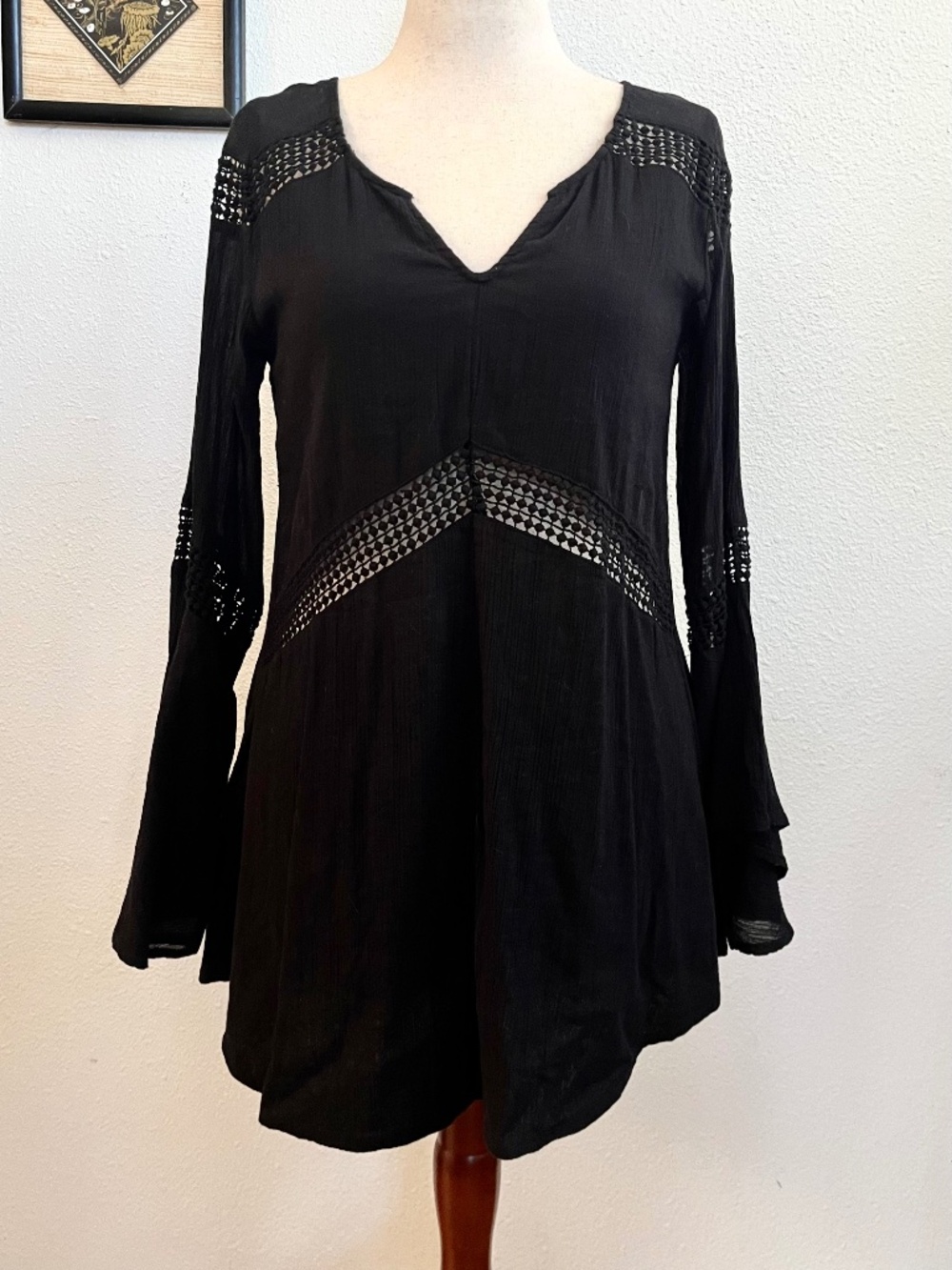 L*Space by Monica Wise Bloomfield Tunic - Black Swim Coverup, Size L, NWT